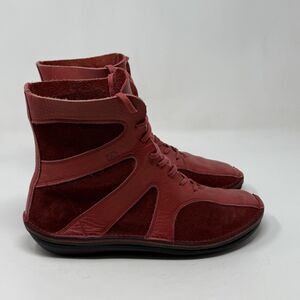 Loints of Holland LNTS Boots Booties Womens 9.5 - 10 EU 41 Red Leather Suede